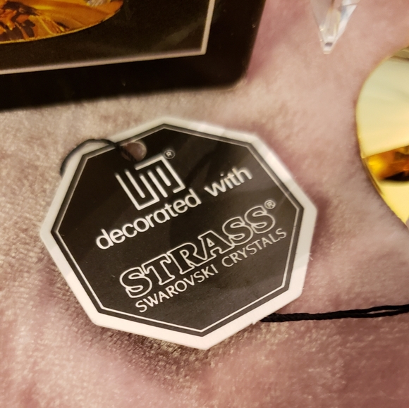 NIB Crystal Temptations 24K Gold Plated Candlestick Holder - Picture 4 of 12